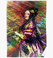 Ada Lovelace - Rainbow of Microchips Poster
