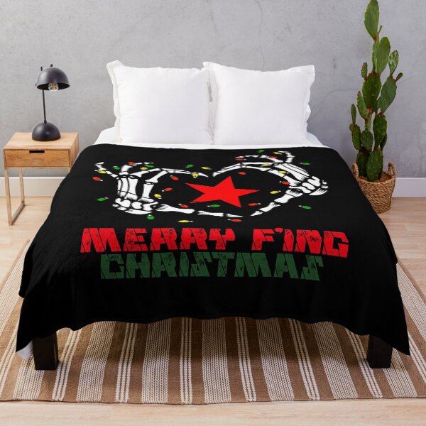 Item preview, Merry Fing Christmas With Star, Light and Bone Hands designed and sold by RKSDesigns.
