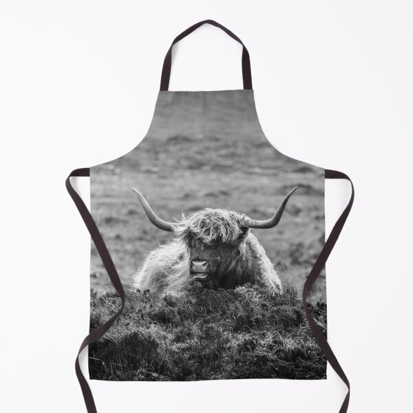 Item preview, Highland Cow on Skye in Black and White designed and sold by heidipics.