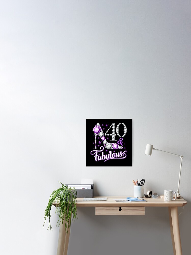 Lámina fotográfica for Sale con la obra «Mujeres 40 años 40 cumpleaños Para  mujeres Reina 40 y fabuloso» de anniversaryshop