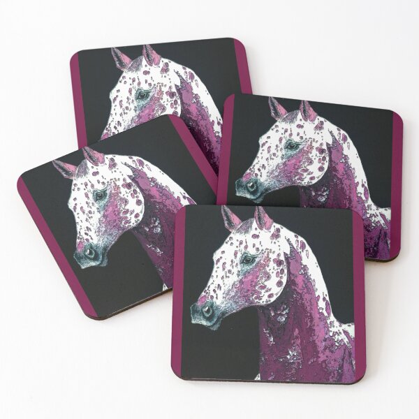Item preview,  Pink Appaloosa horse portrait designed and sold by horseaddicted.