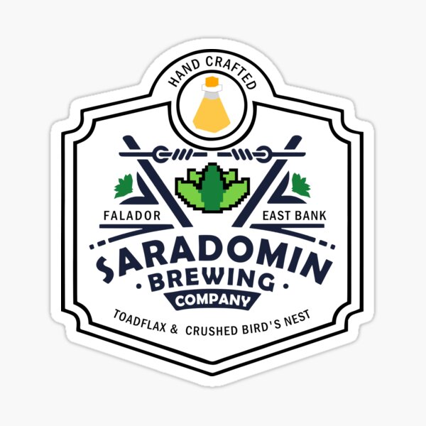 Saradomin Brewing Company OSRS herb flipped Sticker