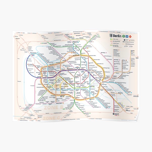 New Berlin Public Transport Map Poster