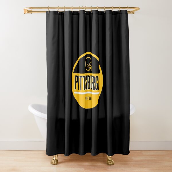 Libin Pittsburgh Here We Go Steelers Football Shower Curtain 66x72 inch 