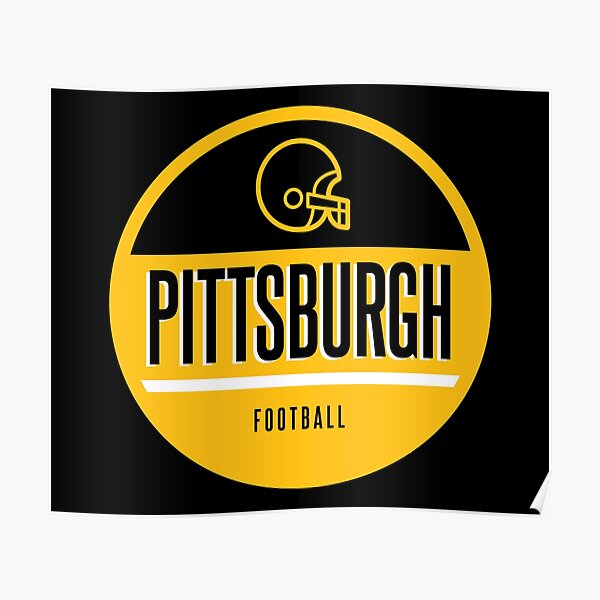 Pittsburgh Steelers NFL Football 3-Poster Combo (Retro Logo, He