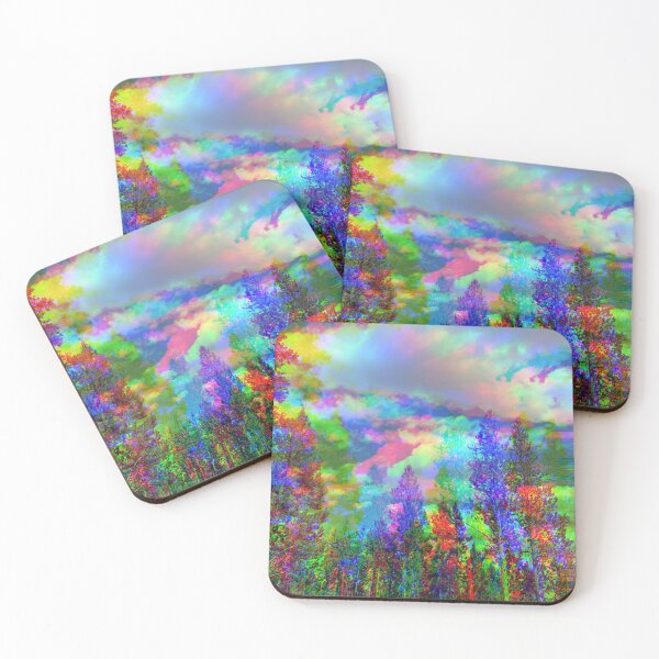 Item preview, Rainbow Psychedelic Colorful Forest  designed and sold by EdenLiving.