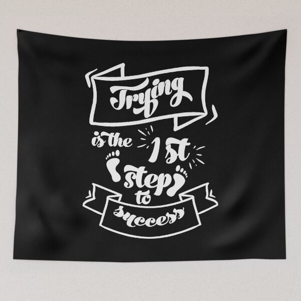 Item preview, Trying Is The First Step To Success Lettering designed and sold by OmmeDesigns.