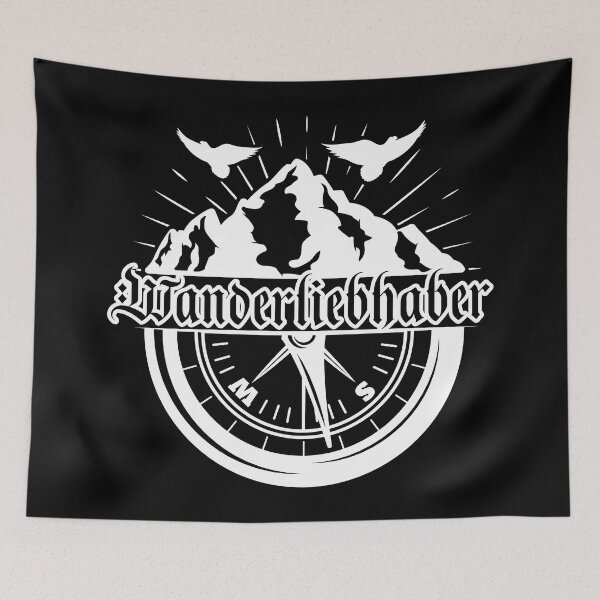 Item preview, Hiking lovers | German hiking | Black hiking t-shirt designed and sold by Ainbowz-Artwork.