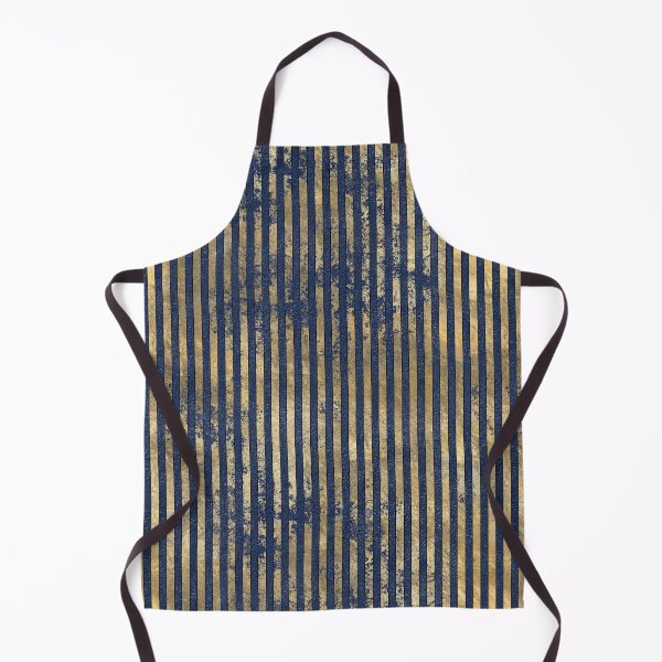 Item preview, An ornate and vintage gold and blue distressed stripes design designed and sold by AnnieHochmann.
