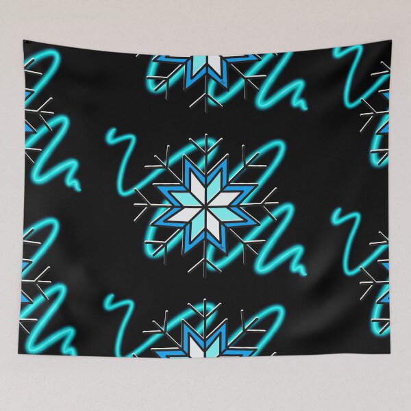 Item preview, Neon effect blue snowflake designed and sold by BV-creas.