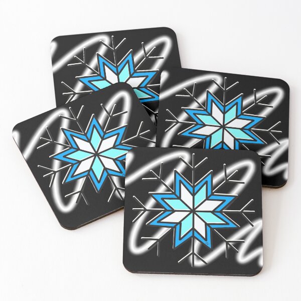 Item preview, Neon effect blue snowflake designed and sold by BV-creas.