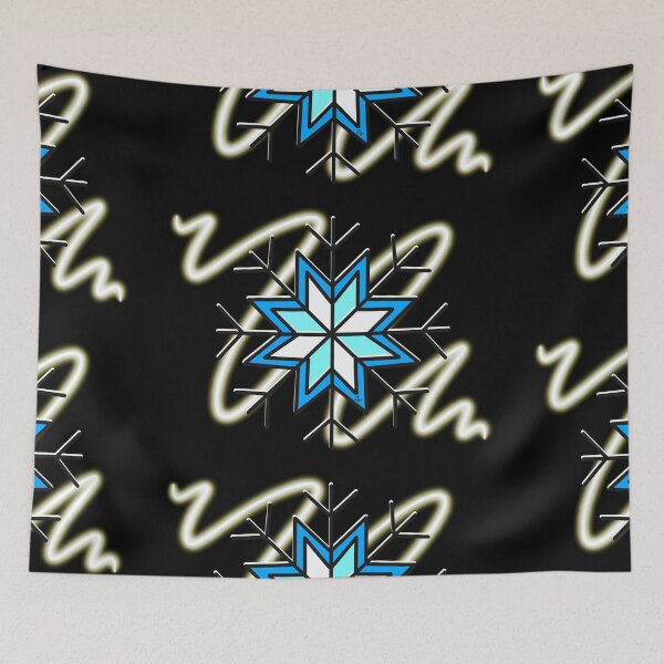 Item preview, Neon effect blue snowflake designed and sold by BV-creas.