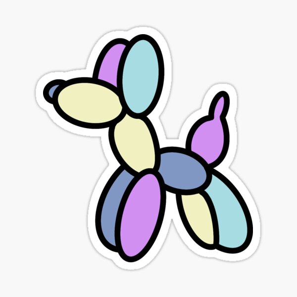 Dog Balloon Animal Sticker
