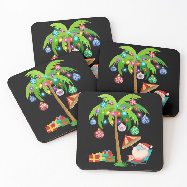 Item preview, Christmas Palm Tree Santa Quarantine Hawaii Tropical Xmas designed and sold by MagicBoutique.