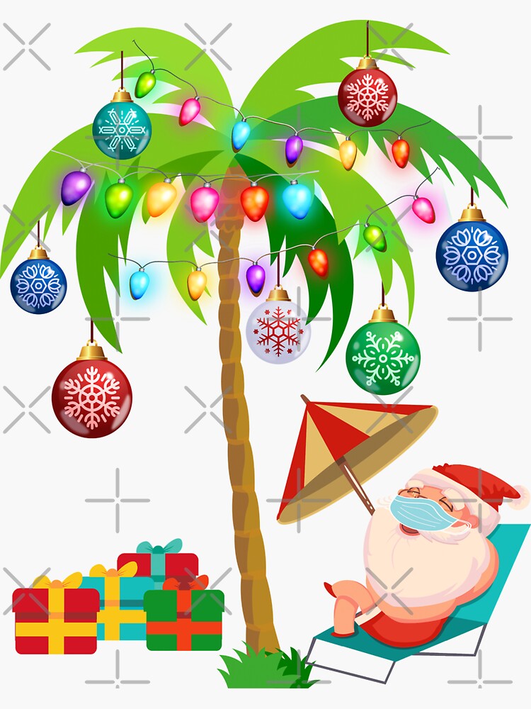 Palm Tree Christmas Tree Sticker