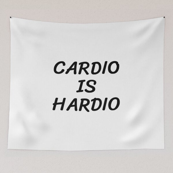 Item preview, Cardio is hardio, Funny fitness, Workout tank, Running, Burpees, skip rope designed and sold by cyhdesign.