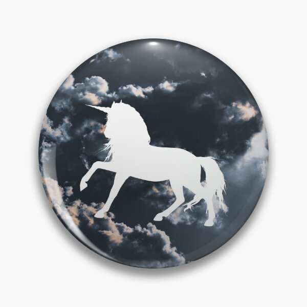 Item preview, Magical but Stabby Grey Clouds White Unicorn designed and sold by BohoMoon.