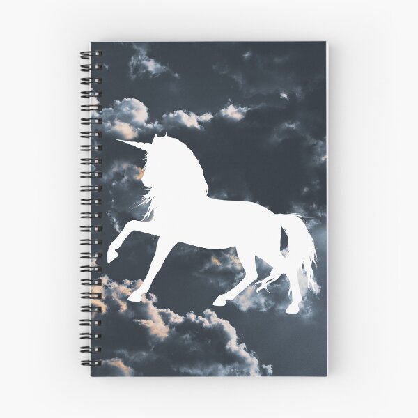 Item preview, Magical but Stabby Grey Clouds White Unicorn designed and sold by BohoMoon.