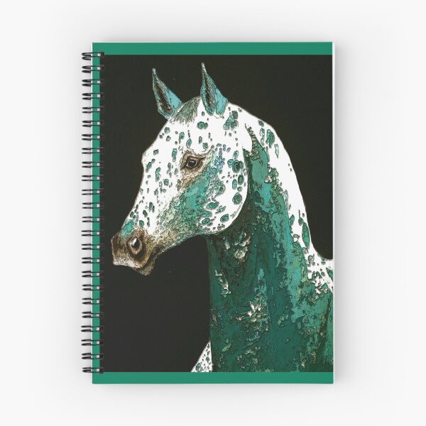 Item preview, Turquoise appaloosa horse portrait painting designed and sold by horseaddicted.
