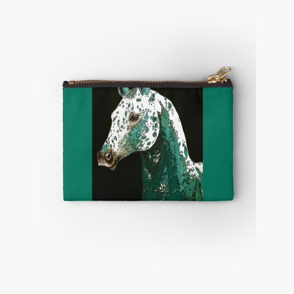 Item preview, Turquoise appaloosa horse portrait painting designed and sold by horseaddicted.