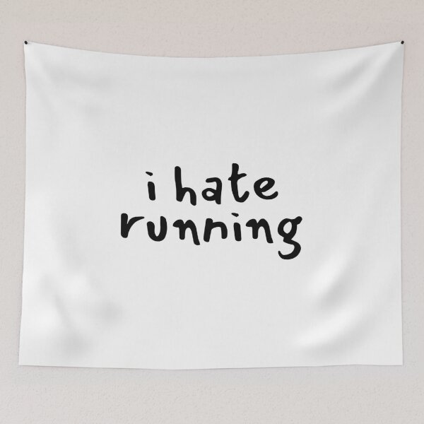 Item preview, I hate running, Funny workout, Funny gym, Gift for lazy designed and sold by cyhdesign.