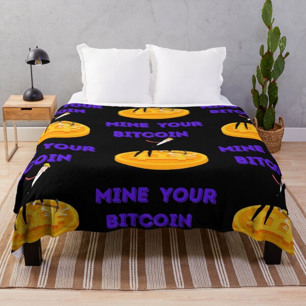 Item preview, Mine Your Bitcoin-Black Background designed and sold by Trendi61.