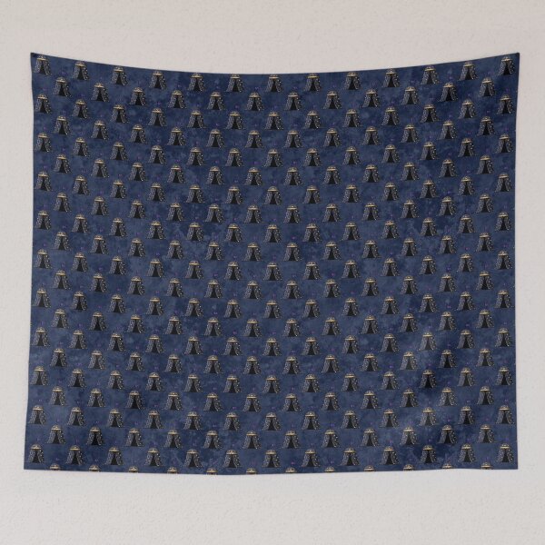 Item preview, An ornate blue and gold circus tent design designed and sold by AnnieHochmann.