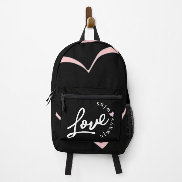 Item preview, Love Always Wins - Retro 80's pastel pink valentine heart on black   designed and sold by Caroline Laursen.