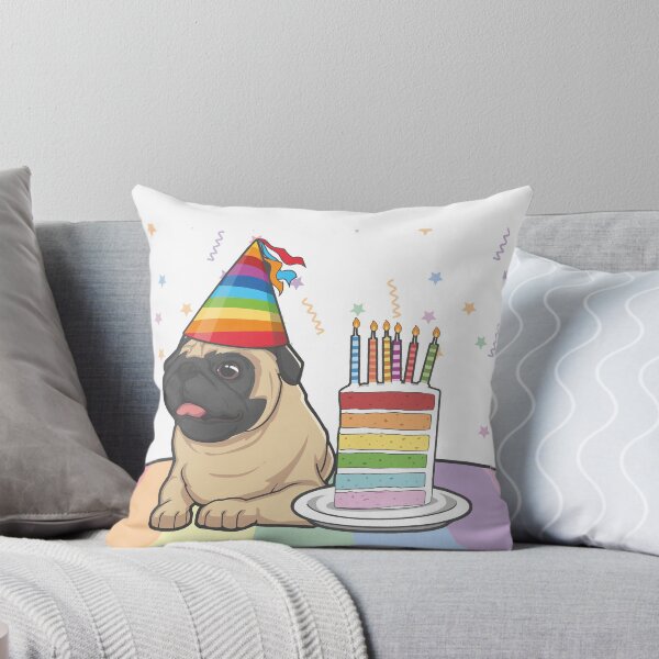 Item preview, Happy Birthday - Pug Mask designed and sold by LingLing-Me.