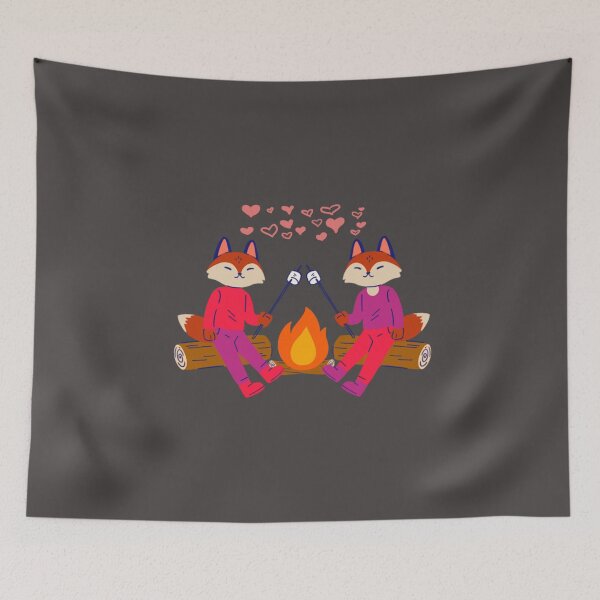 Item preview, Loving foxes camp designed and sold by PabsCellaneous.