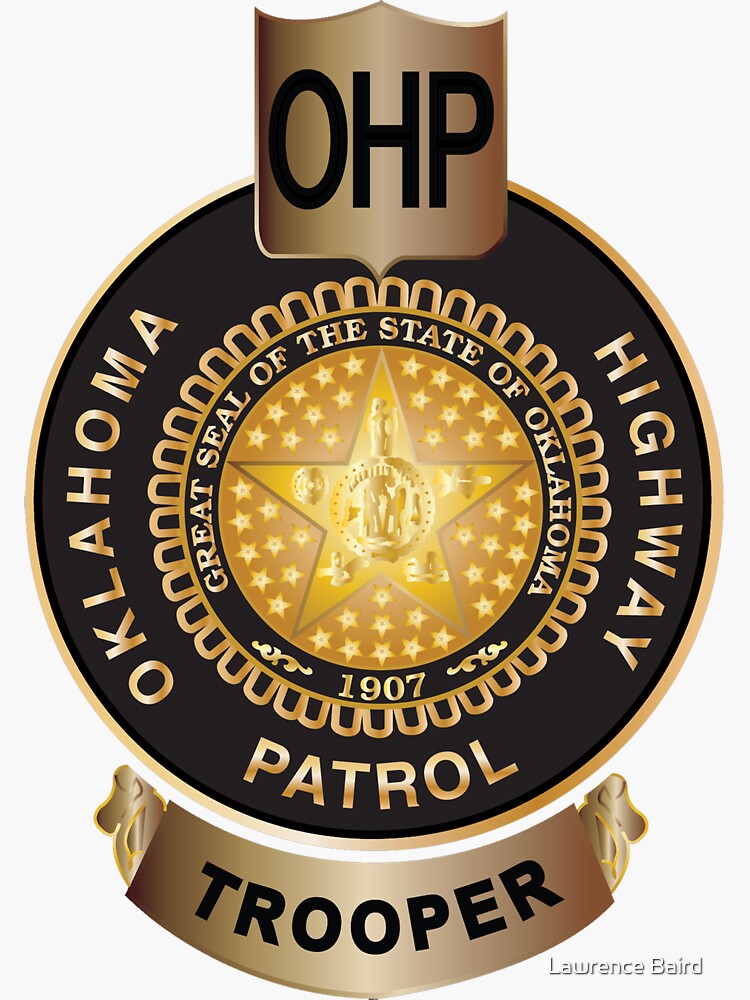 Oklahoma Highway Patrol Sticker For Sale By Lawrencebaird Redbubble