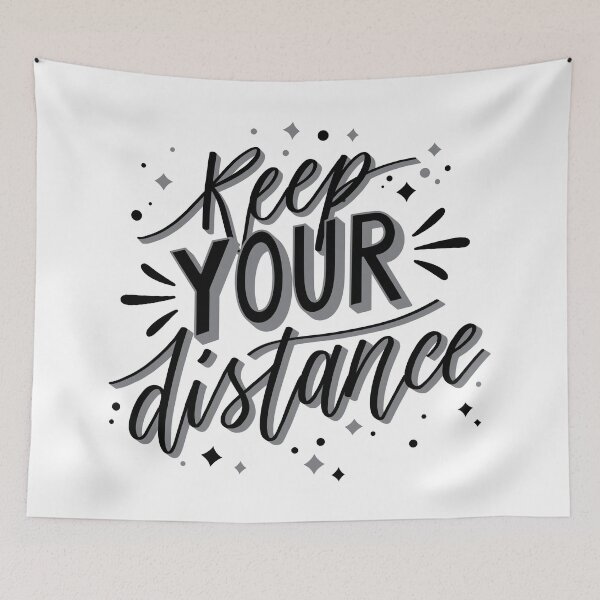 Item preview, Keep Your Distance Black designed and sold by Creativenetic.