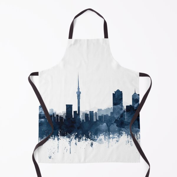 Item preview, Auckland Skyline Navy Blue Watercolor by Zouzounio Art designed and sold by zouzounioart.