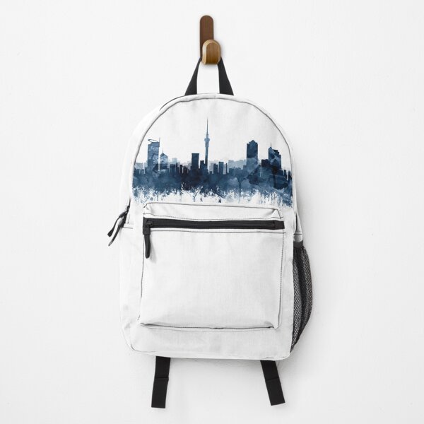 Item preview, Auckland Skyline Navy Blue Watercolor by Zouzounio Art designed and sold by zouzounioart.
