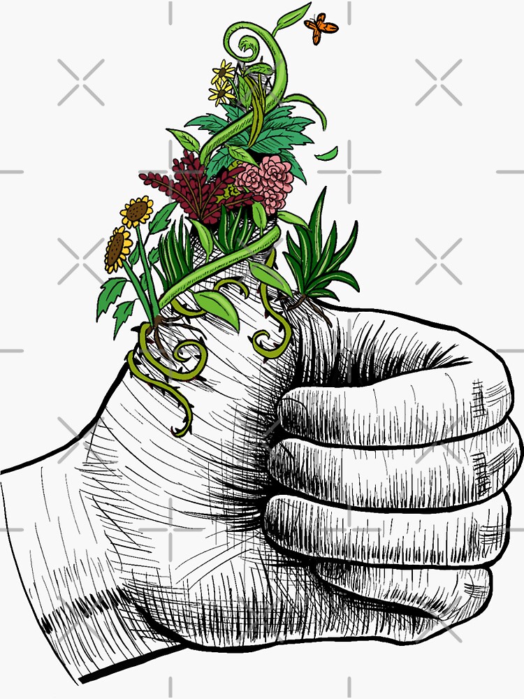 Thumbnail 3 von 3, Sticker, Grüner Daumen designt und verkauft von elgraphinx.