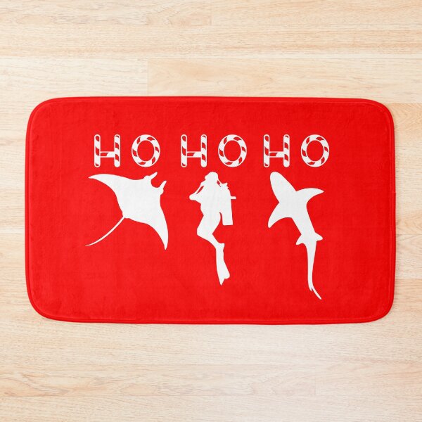 Item preview, Christmas Ho Ho Ho Manta Ray Shark Scuba Dive designed and sold by OmbakScubaGear.