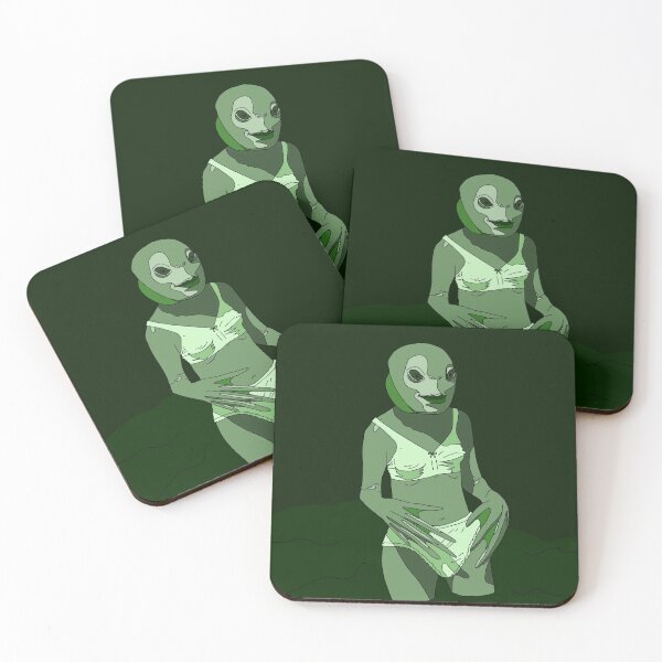 Item preview, green colorblock swamp monster girl designed and sold by Sydney t.