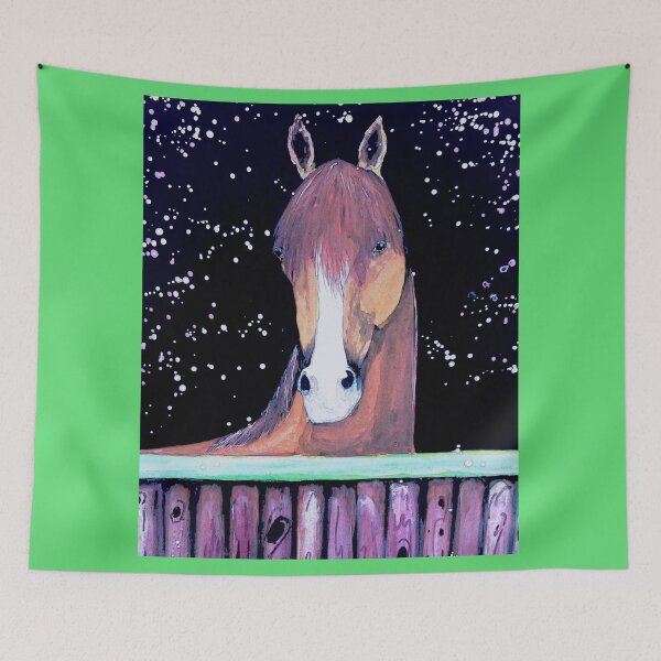 Item preview, Horse portrait gouache painting designed and sold by horseaddicted.