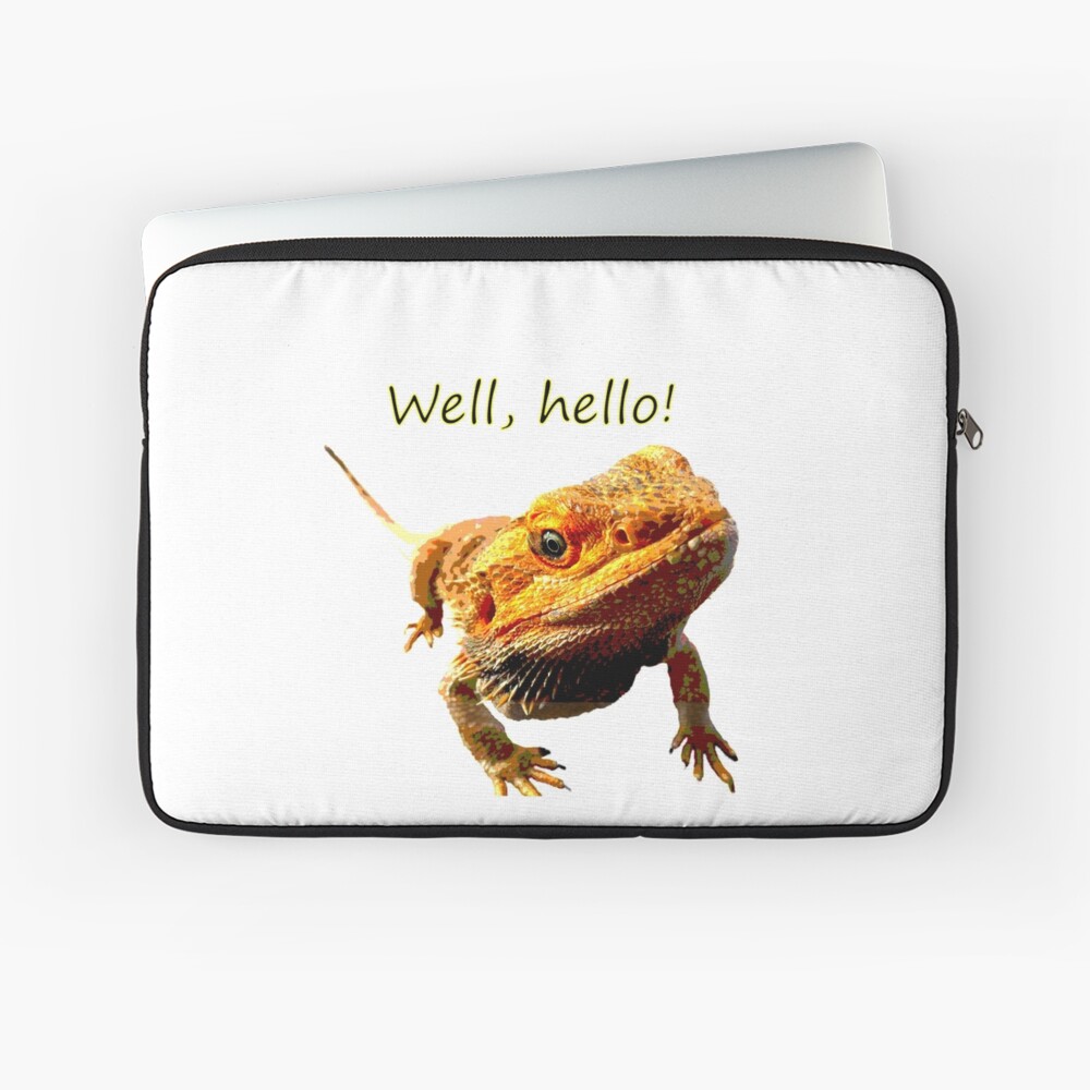 Bearded Dragon Says Hello Laptop Sleeve