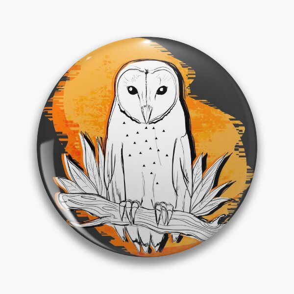 Item preview, Creature of the Night - Barn Owl with Orange Background  designed and sold by KimVanG.