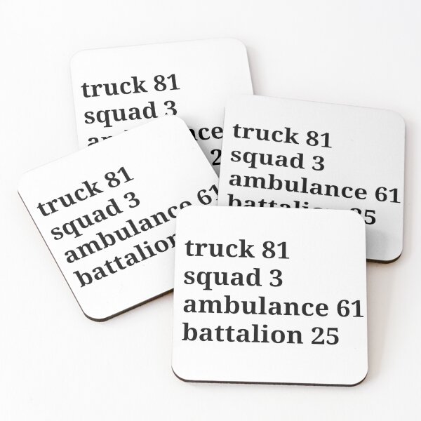 Item preview, Chicago Fire truck 81, squad 3, ambulance 61, battalion 25 designed and sold by AaPink.
