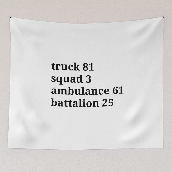 Item preview, Chicago Fire truck 81, squad 3, ambulance 61, battalion 25 designed and sold by AaPink.