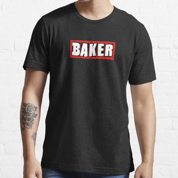 BAKER Skateboards Uno Brand Logo Faded Black T-Shirt