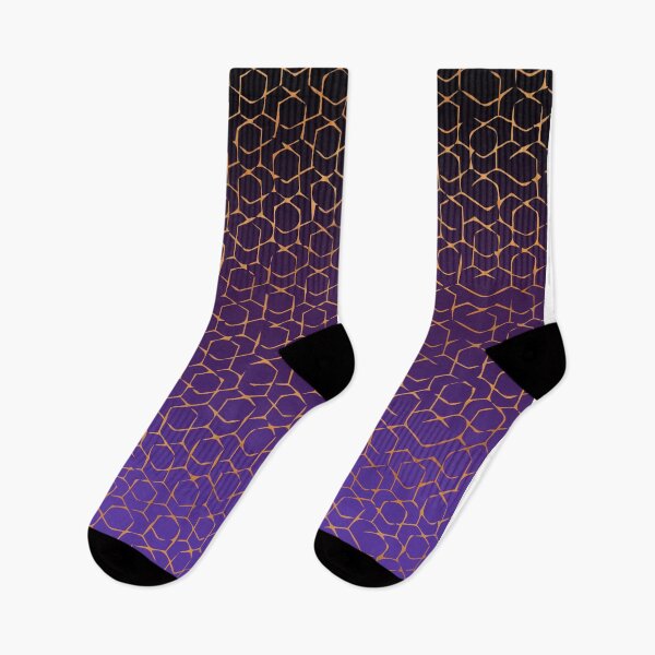 Item preview, Gold Purple hexagonal jaali designed and sold by theinkypensieve.