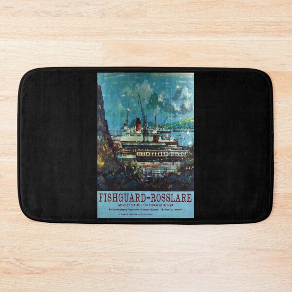Item preview, retro classic Fishguard Rosslare poster designed and sold by CorasPosters.