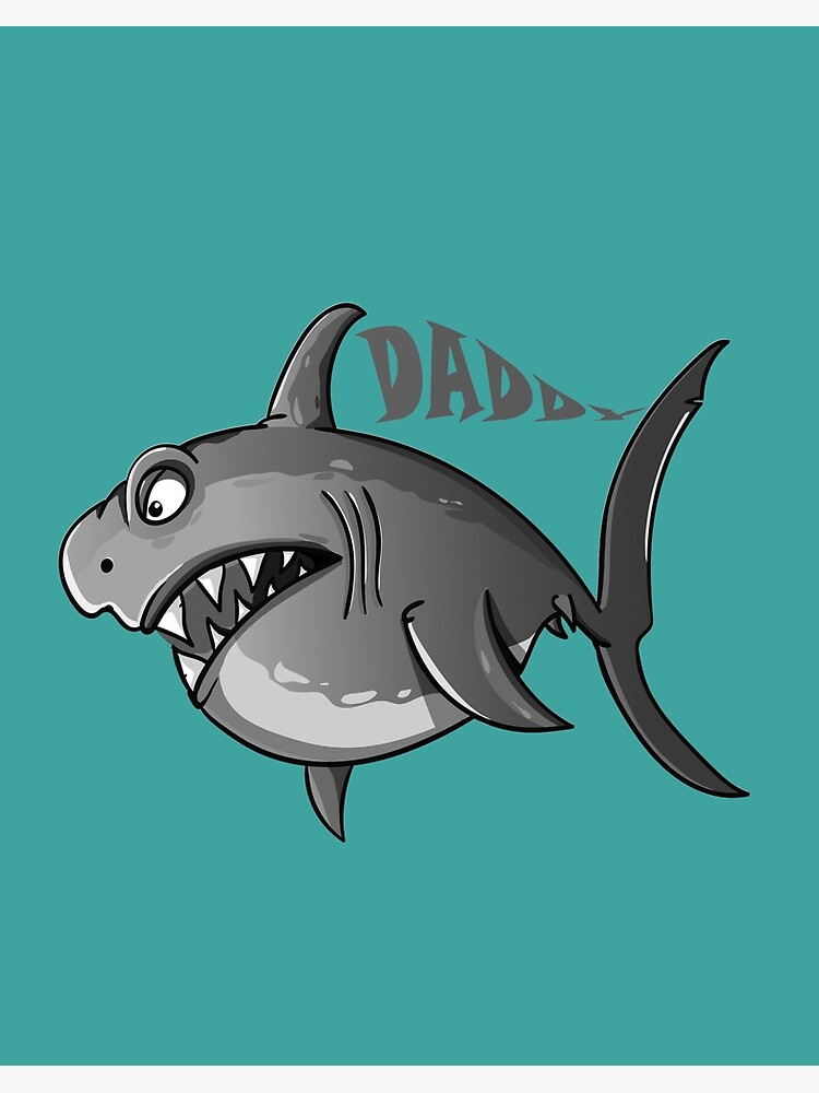 I Love Sharks T Shirt Daddy Shark Funny Graphic Tee Gift for Dad