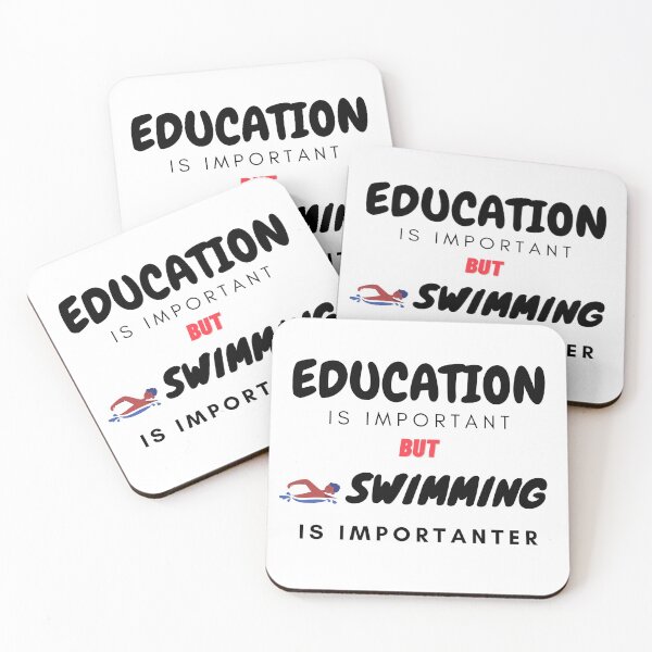 Item preview, La educación es importante, pero la natación es más importante designed and sold by Zone-Graphics.