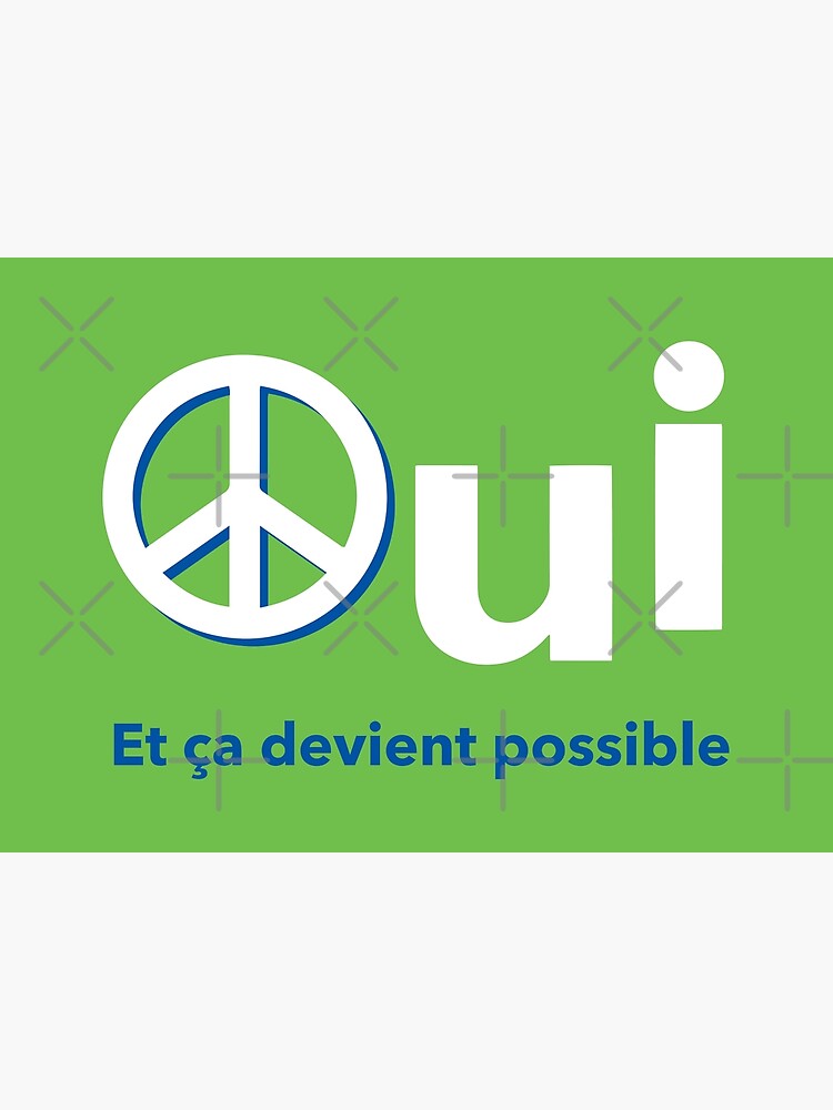 Disover Oui Quebec Referendum 1995 Green Lime Poster Premium Matte Vertical Posters