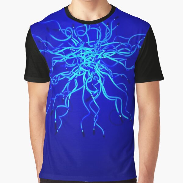 Blue Neon Glass T Shirt For Sale By Hazah Redbubble Dale Graphic T Shirts Chihuly