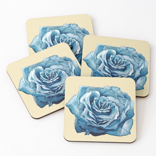 Item preview, Blue Rose Watercolor Illustration Petals designed and sold by epeyotte.